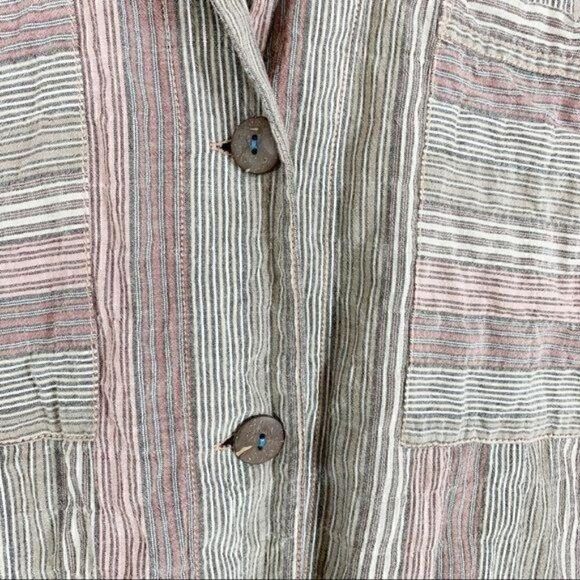 Free People Striped Button Down Shirt Top XS NEW - Picture 6 of 8